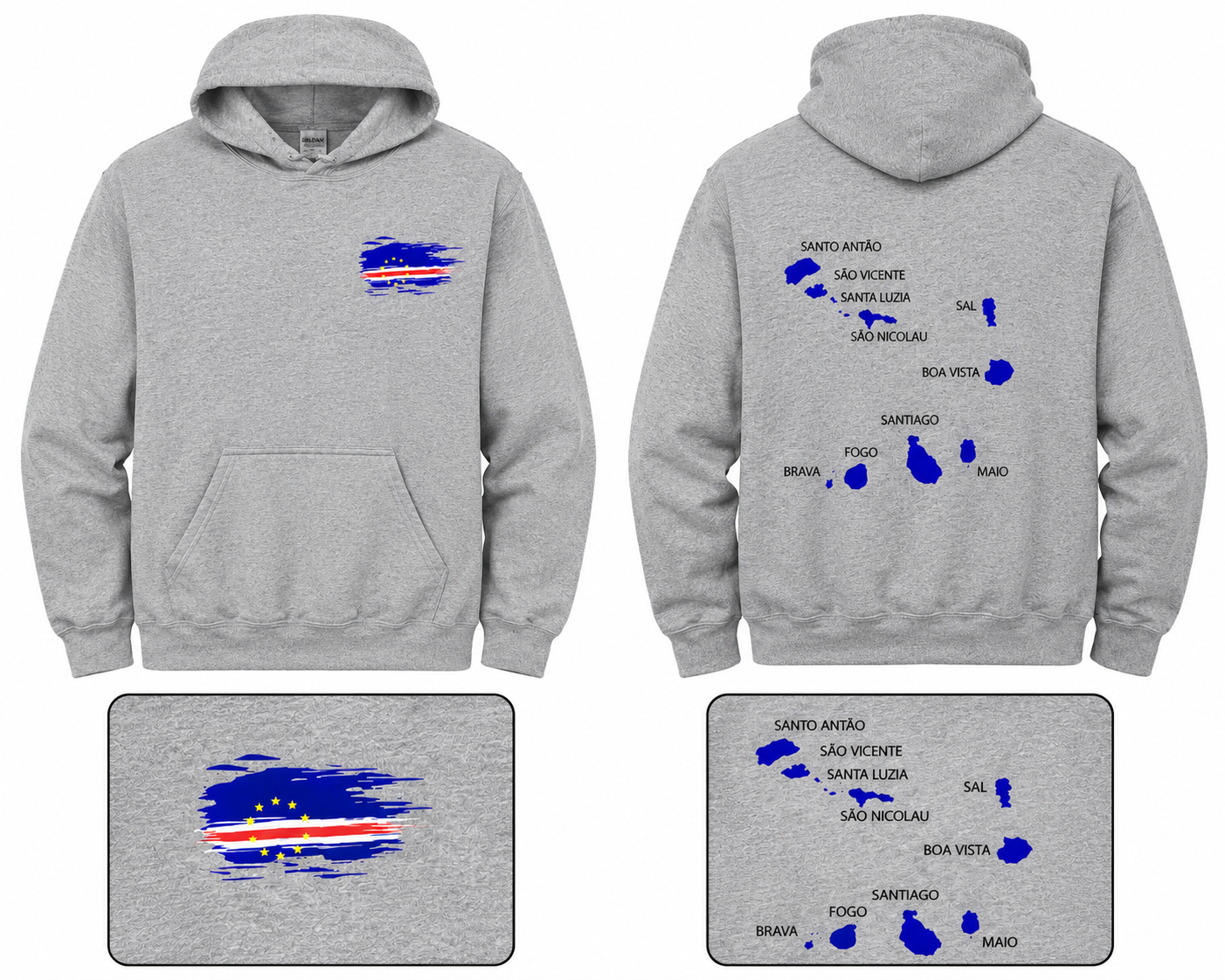 Cape Verdean Islands Unisex Heavy Blend Pullover Hoodie - Premium Fleece Sweatshirt