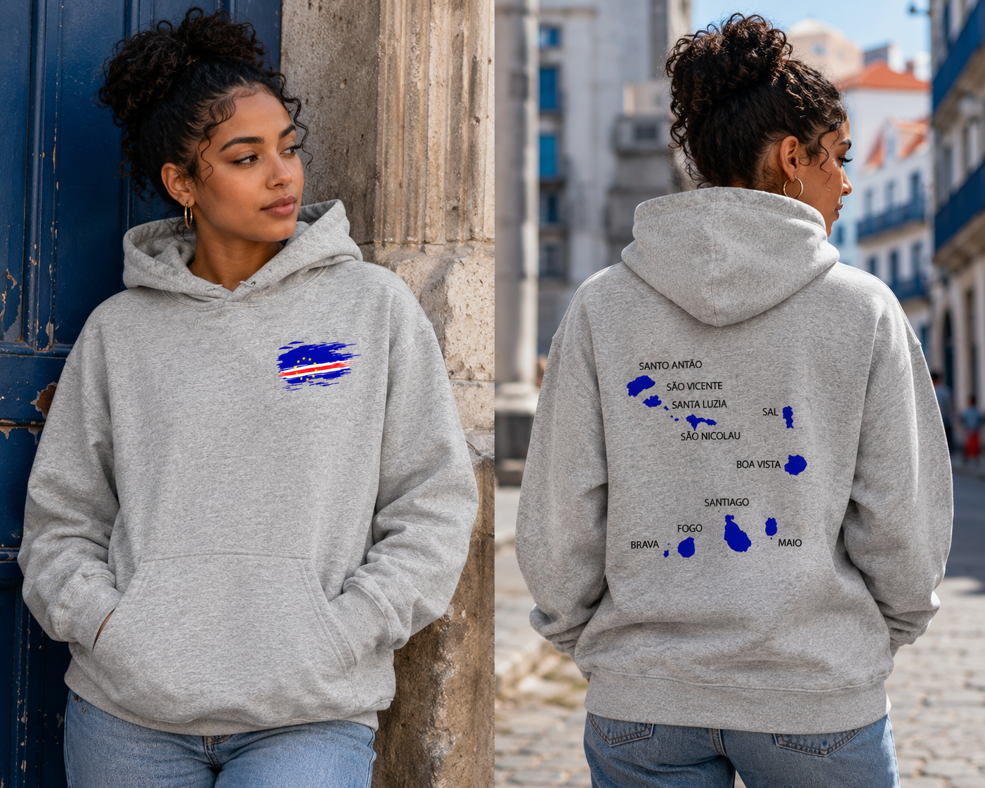 Cape Verdean Islands Unisex Heavy Blend Pullover Hoodie - Premium Fleece Sweatshirt
