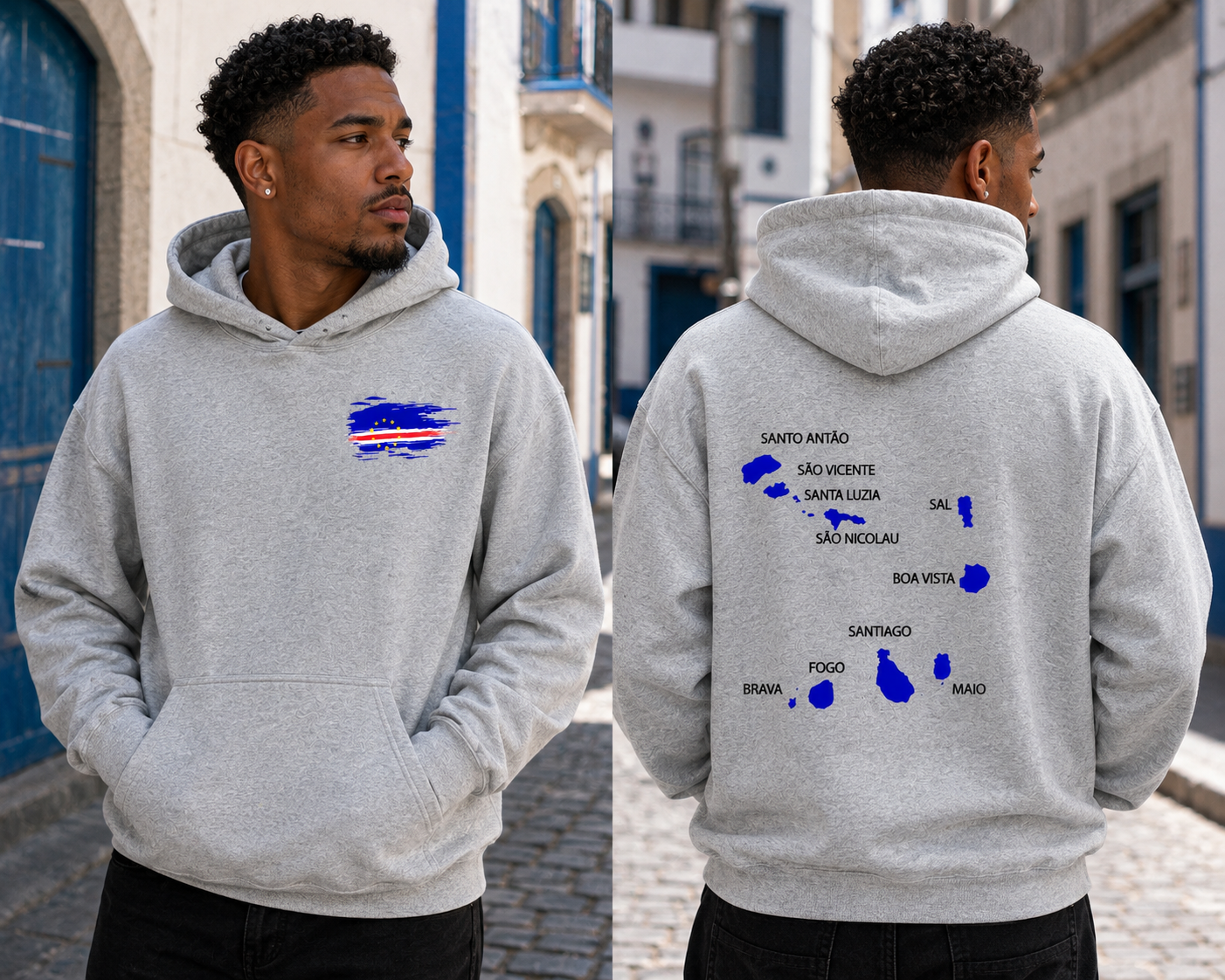 Cape Verdean Islands Unisex Heavy Blend Pullover Hoodie - Premium Fleece Sweatshirt