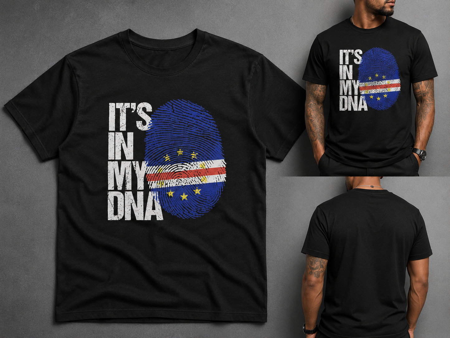 It’s In My DNA Cape Verdean Flag T-Shirt – Premium Soft Cotton Unisex Cultural Heritage Graphic Tee